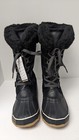 Bearpaw Denali Insulated Winter Boots  Black Suede  Women s 8 M