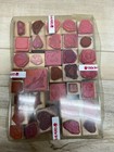 Vintage Wood Mounted Mini Squares Rubber Stamps Mixed Set Of 34