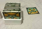 Reproduction Art Nouveau Tile  Glazed Raised Relief Tile  6 X 6 Inches  1920 s