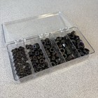 Micro Sprint Black Nylon Insert Locknut Kit- Thin Height   Fine Thread In Case