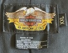 Harley Davidson Hog Black  Leather Motorcycle Xxl Vest W chains   Cinches Usa