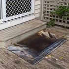 Vikama 2d Optical Illusion Endless Cave Design Doormat Rug For Bedroom Carpet  