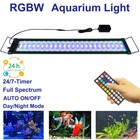 Woino 12-48inch Led Fish Tank Light With Timer Aquarium Lamp Rgb Full Spectrum