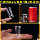Shot Glass Set 24pcs 0 5 Oz - 0 66 Oz   15ml- 20 Ml Shot Glass Tray Holder Clear