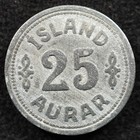 Iceland 25 Aurur 1942  Coin  Inv i070