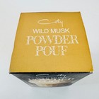 Vintage Coty Wild Musk Powder Pouf 4oz Puff Basket Jar With Box No  0352-14  new