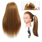 26 -28  Mannequin Doll Head With 60  Real Hair  Hairdresser Practice Training   