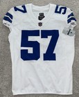 Luke Gifford Game Worn 2022 Dallas Cowboys White  57 Jersey - Sf 49ers Huskers