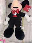 Vintage Walt Disney Mickey Mouse 17    Plush Red Polka Dot Hearts Bow-tie Tuxedo
