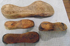 Cobbler s Shoe Molds  Lass   lot Of 4   Forms  Wood  Vintage  Childs  Hand Carve