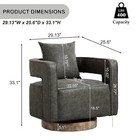 Swivel Accent Chair  Modern Swivel Barrel Chair For Living Room  360 Degree C   