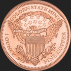 1 Oz Eagle Head Copper Round  999 Fine Copper Bullion No Capsule