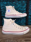 Vintage Chuck Taylor All Star Converse Made In Usa Sz  9 White High Tops 80s 90s