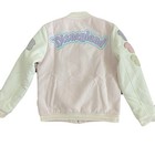 S-disney Parks Pink   Cream Mickey Mouse Varsity Letterman Jacket Exclusive 2025