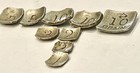 Lot Of 8 Apothecary Irregular Polygon Silvered Brass Assorted Weights