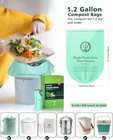 200 Count 1 2 Gallon Small Biodegradable Trash Bags  Compost Bags For Countertop