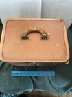 Vintage Maximillian New York N y  Leather Hyde Brown Makeup Case train Case Usa