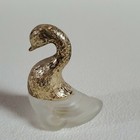 Vintage Swan Bird Of Paradise Empty Glass Mini Perfume Bottle Miniature 2  