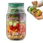 Reusable Leakproof Salad Jar With Side Opening  Portable Lunch Container With   