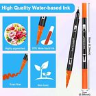 Non-toxic 12pcs-120pcs Double Headed Drawing Art Marker Pen Dual Tip Adults Kids