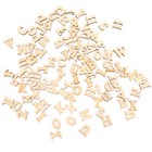 100 Pcs Wooden Letters Wall Decor Wooden Craft Letters Wooden Alphabet Slice