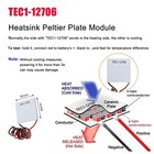 Peltier Module Tec1-12706 aideepen 12v 6a 60w Heatsink Thermoelectric Cooler    