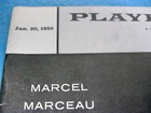 January 1958 Playbill Theatre New York City  Marcel Marceau