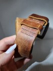 Vintage Calvin Klein Genuine Brown Soft Leather Belt Size 38
