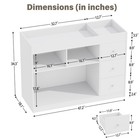 Baby Changing Table Dresser 3 Drawers 3 Open Shelves Diaper Changing Station