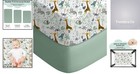 Machine Washable Fitted Crib Sheets 2-pack  Soft Green Giraffe Sheets For Baby