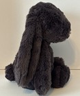 Jellycat Inky Medium Bashful Bunny Light Black Pink Nose Plush 11 Inch Htf