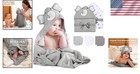Adorable 8-piece Baby Bath Set With Hooded Towels   Washcloths For Infants