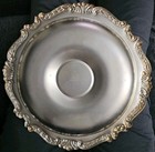 Sheridan Taunton Silverplate Round Ornate 12  Serving Dip Tray Platter W bowl