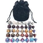 Polyhedral Dice Set 5 Complete Sets D4 D6 D8 D10 D12 D20 Acrylic Pearled Sheen