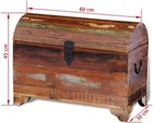 Vidaxl Large Capacity Reclaimed Solid Wood Storage Chest With Antique Design