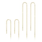 Sterling Silver 925 Dangle Chain Threader Earrings For Women - Elegant Jewelry