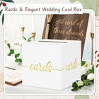 White Wedding Card Box  Gold Foil Gift Card Box For Party  Wedding Reception    