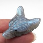 Wolf Head Pendant Natural Gem Labradorite Crystal Reiki Healing Necklace Gift