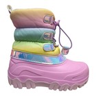 Member s Mark Kids Girls Easy On Bungee Laced Snow Boot  rainbow  11 12 