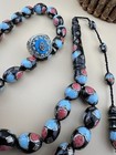 Vintage Yemeni Black Coral Yusur Yusr Prayer Rosary 33 Bead                                    