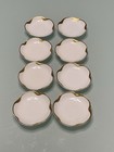 Haviland Limoges Silver Anniversary Butter Pats  Set Of 8 White Gold Trim