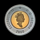Canada  2000  2 Dollars  Silver - Qeii  Polar Bear  Gilt Toonie Frosted Proof 4