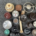 50  Vintage Radio   Tv   Equipment Knobs Used Midcentury Plastic Bakelite Lot 09