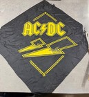 Vintage  Ac dc Black   Yellow Banner Wall Hanger Rock   Roll Rare 80 s