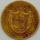 1864 Spain 40 Reales Gold Coin - Isabel Ll  3 3 Grams Of 0 900 Fine Gold