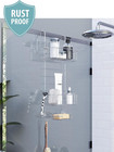 Shower Caddy Hanging Over The Shower Door Organizer  Stainless Steel Rack With 2