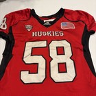 Game Worn Used Jersey Northern Illinois Huskies Niu Football Adidas Size 48  58