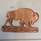 1928 Copper Canada   s National Parks Buffalo License Plate Pass - Radiator Topper