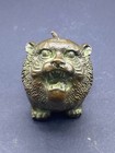 Antique Old Bronze Ancient Tibetan Mughal Temple Dog     