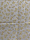 Vintage Yellow Baby Nursery Print Fabric 44    X 24    Bears Bottles Bibs Ducks